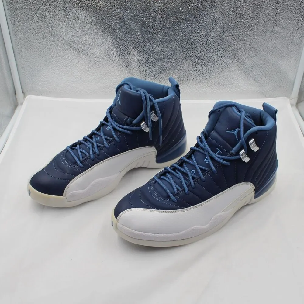 Nike Air Jordan 12 Retro Indigo 2020 Stone Blue White 130690-404 Men's Size 10